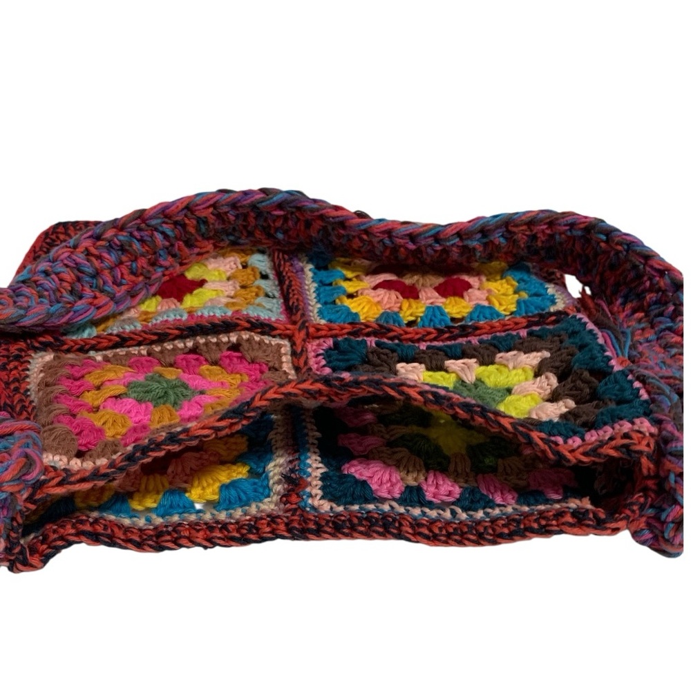 Handmade Crochet Granny Square Bag - Picture 12 of 15